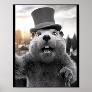 Lustiger Ground Hog Day Woodchuck Lustiger Groundh Poster
