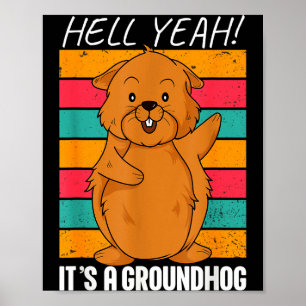 Lustiger Groundhog-Day-Cartoon-Anime-Neuheit-Grafi Poster