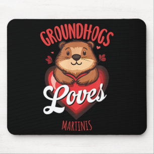 Lustiger Groundhog Day Martini-Design Groundhogs l Mousepad