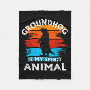 Lustiger Groundhog Day - Murmeltier ist mein Seele Fleecedecke