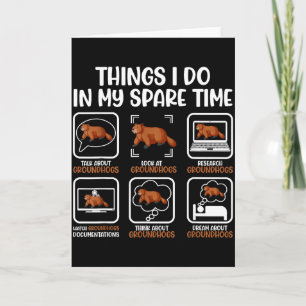 Lustiger Groundhog-Liebhaber Woodchuck Ground Hog  Karte