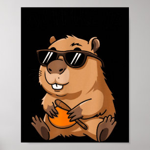 Lustiger Groundhog Ok I Pull Up Sungles Poster