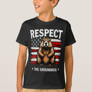 Lustiger Groundhog-Tag, Respektiere den Groundhog  T-Shirt