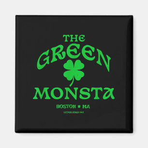 Lustiger grüner Monsta Boston M New England Srts G Magnet