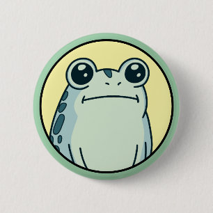 Lustiger grüner toternst Frog Toad  Button