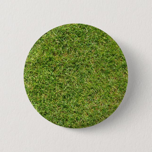 Lustiger grünes Gras-Rasen Button (Vorderseite)