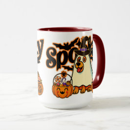 Lustiger gruseliger Halloween-Hund-Becher Tasse