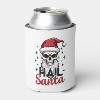 Lustiger Gruß an den Weihnachtsmann Schädel Skelet Dosenkühler