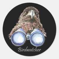 Lustiger Habicht Vogelbeobachtung mit Fernglas Tie