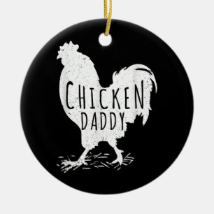 Lustiger Hahn Daddy Dad Bauernhof Farmer Hahn Keramik Ornament