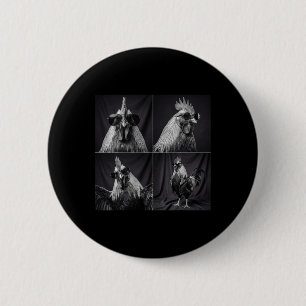 Lustiger Hahn Selfie Sarkastische Photobooth Huhn Button