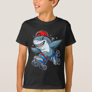 Lustiger Hai auf Rollschuhen Süßer Cooler Skater A T-Shirt