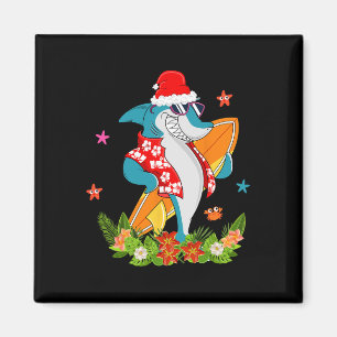 Lustiger Hai Hawaiian Sommer Surfen Hai Weihnachte Magnet