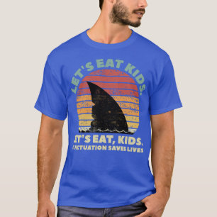 Lustiger Hai, lasst uns Kinder essen, Interpunktio T-Shirt