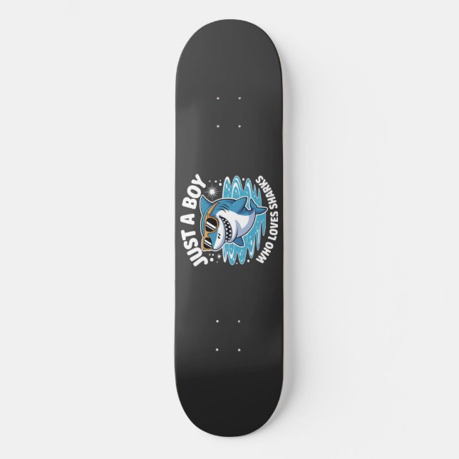 Lustiger Hai-Zitat  Skateboard (Vorderseite)