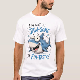 Lustiger Haifisch Kiefer-some Fin-tastischer Carto T-Shirt