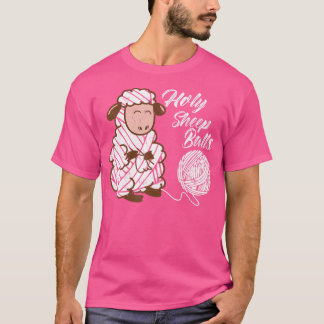 Lustiger Häkel-Fan Heilige Schafbälle T-Shirt