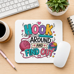 Lustiger Häkelhaken - Umrunden und Herausfinden Mousepad