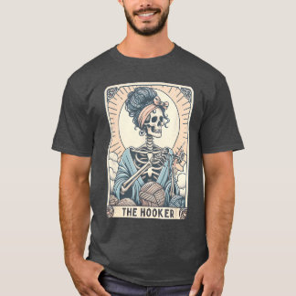 Lustiger Häkelnder Hakenrot Karte Häkelliebhaber J T-Shirt