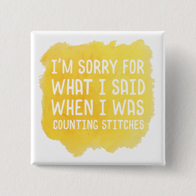 Lustiger Häkelstich Button (Vorderseite)