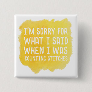 Lustiger Häkelstich Button