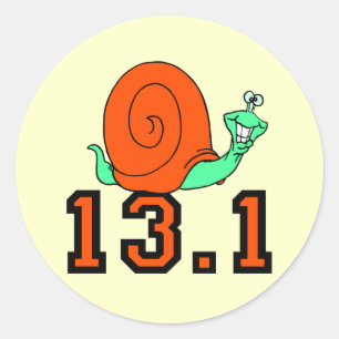 Lustiger Halbmarathon Runder Aufkleber