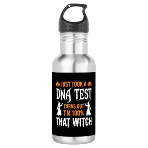 Lustiger Halloween-DNA-Test-Hexen-Grafik Edelstahlflasche