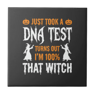 Lustiger Halloween-DNA-Test-Hexen-Grafik Fliese