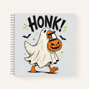 Lustiger Halloween-Gans-Geist Notizbuch