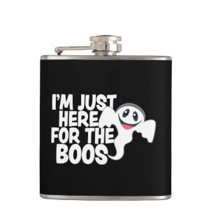 Lustiger Halloween-Geist Boos Pun Flachmann