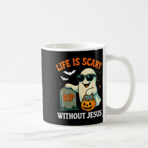 Lustiger Halloween-Geist Das Leben ist ohne Jesus Kaffeetasse