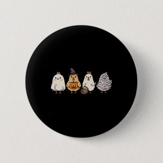 Lustiger Halloween-Geist Gruselige Hühner Geist He Button