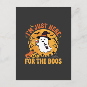 Lustiger Halloween-Geist Ich bin nur wegen der Buh Postkarte