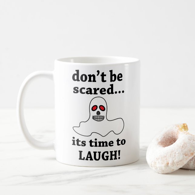 Lustiger Halloween-Geist Kaffeetasse (Mit Donut)