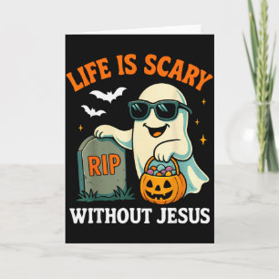 Lustiger Halloween-Geist Leben ist ohne Jesus grus Karte