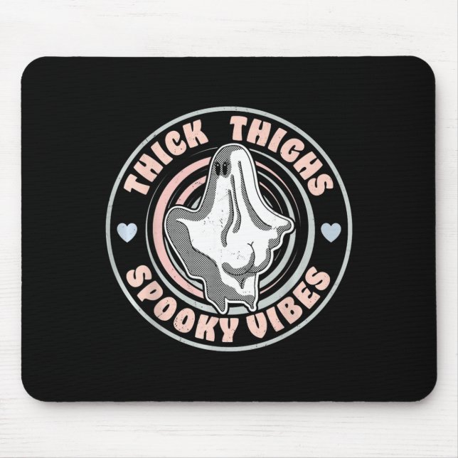 Lustiger Halloween-Geist Pastell-Goth Mousepad (Vorne)