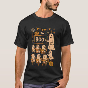 Lustiger Halloween-Geisterlehrer unterrichtet Schü T-Shirt