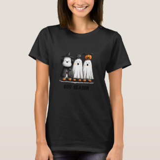 Lustiger Halloween-Hund, Katze und Geist Süße Tier T-Shirt