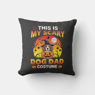 Lustiger Halloween-Hunde-Vater-Kostüm Hexe Beagle Kissen
