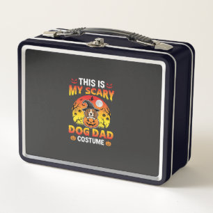 Lustiger Halloween-Hunde-Vater-Kostüm Hexe Beagle Metall Brotdose
