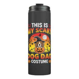 Lustiger Halloween-Hunde-Vater-Kostüm Hexe Beagle Thermosbecher