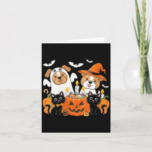 Lustiger Halloween-Hundefrauen-Dress als Geist Karte