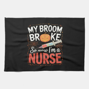 Lustiger Halloween Krankenpfleger T-Shirt Geschirrtuch