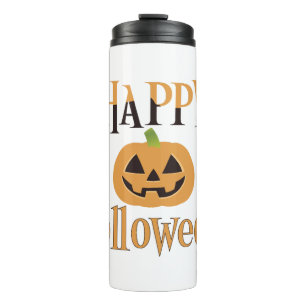 Lustiger Halloween-Kürbis Fröhliches Halloween-Ges Thermosbecher