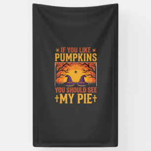 Lustiger Halloween-Kürbiskuchen-Hexen-Design_1 Banner