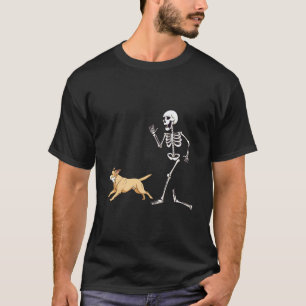 Lustiger Halloween Labrador Retriever und Skelett T-Shirt