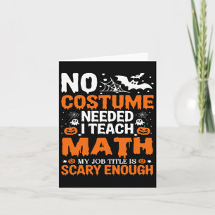 Lustiger Halloween-Mathematiklehrer Mathematiklehr Karte