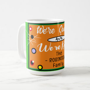 Lustiger Halloween-Name einer skurrilen Orange-Fam Kaffeetasse