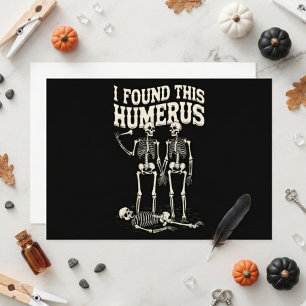 Lustiger Halloween-Party-Skelett-Humerus  Einladung