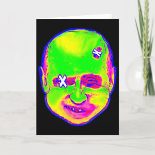 Lustiger Halloween Putin Clown 1980er Retro Art Uk Karte